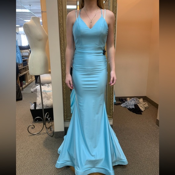 GWN Light Blue Prom Dress - Picture 4 of 5